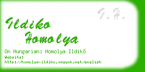 ildiko homolya business card