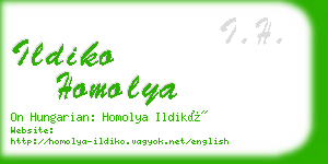 ildiko homolya business card